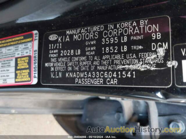 KIA RIO5 LX, KNADM5A33C6041541