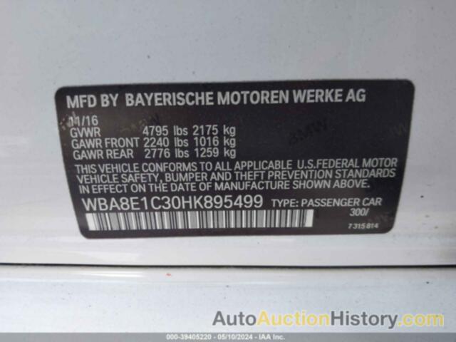 BMW 330E, WBA8E1C30HK895499
