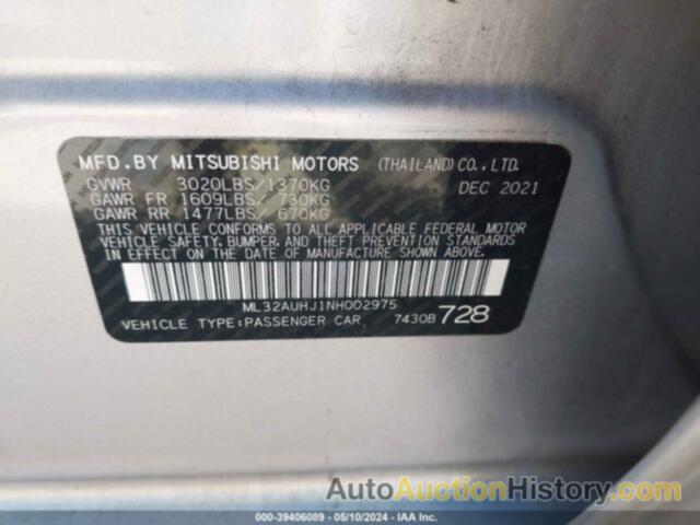 MITSUBISHI MIRAGE ES/LE, ML32AUHJ1NH002975