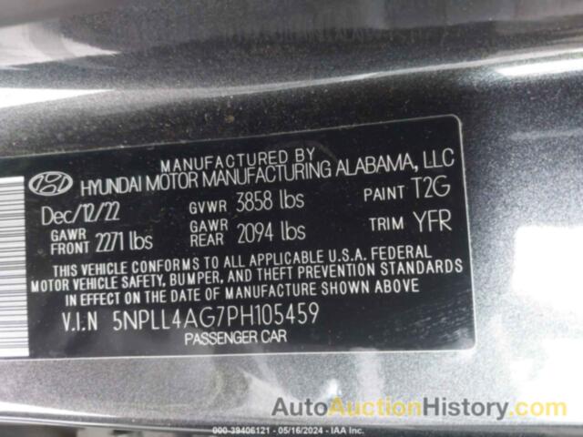 HYUNDAI ELANTRA SE, 5NPLL4AG7PH105459