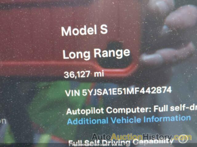 TESLA MODEL S, 5YJSA1E51MF442874