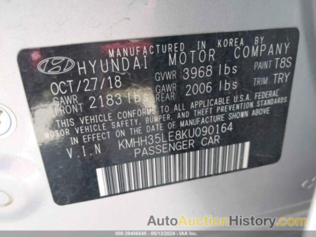 HYUNDAI ELANTRA GT, KMHH35LE8KU090164