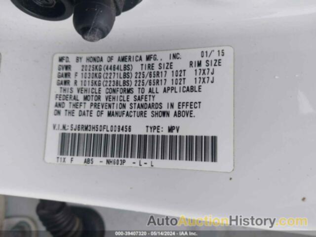 HONDA CR-V EX, 5J6RM3H50FL009456
