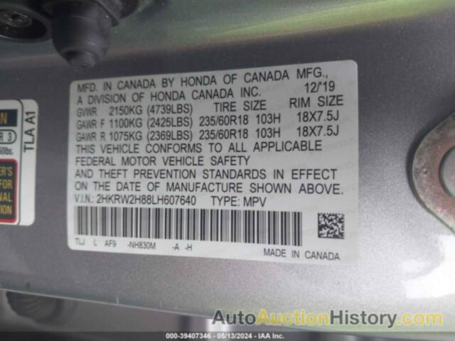 HONDA CR-V AWD EX-L, 2HKRW2H88LH607640
