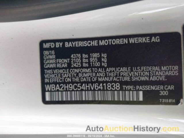 BMW 230I XDRIVE, WBA2H9C54HV641838