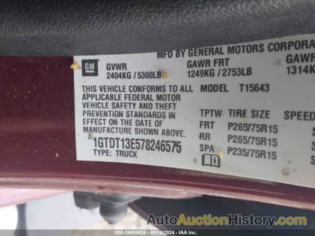 GMC CANYON SLE2, 1GTDT13E578246575