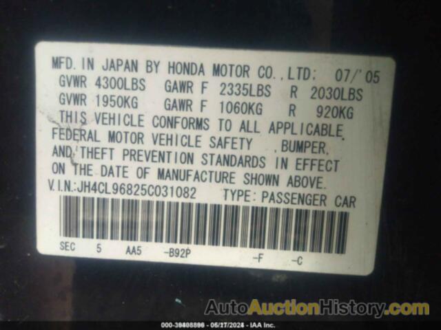 ACURA TSX, JH4CL96825C031082