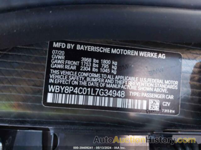 BMW I3 REX, WBY8P4C01L7G34948