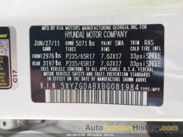 HYUNDAI SANTA FE GLS, 5XYZGDABXBG081984