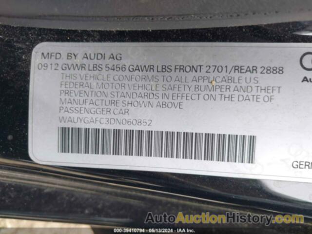 AUDI A7 3.0T PREMIUM, WAUYGAFC3DN060852