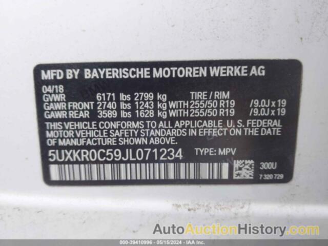 BMW X5 XDRIVE35I, 5UXKR0C59JL071234