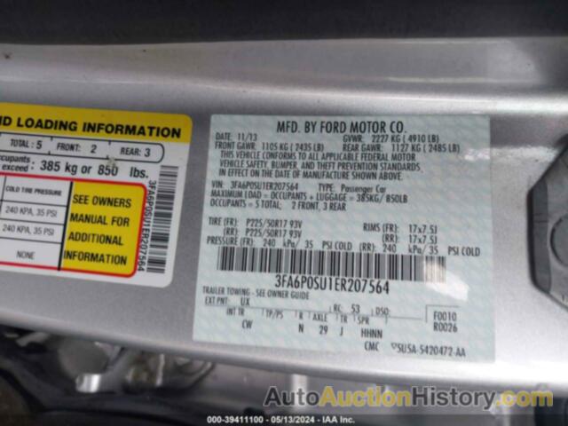 FORD FUSION ENERGI TITANIUM, 3FA6P0SU1ER207564