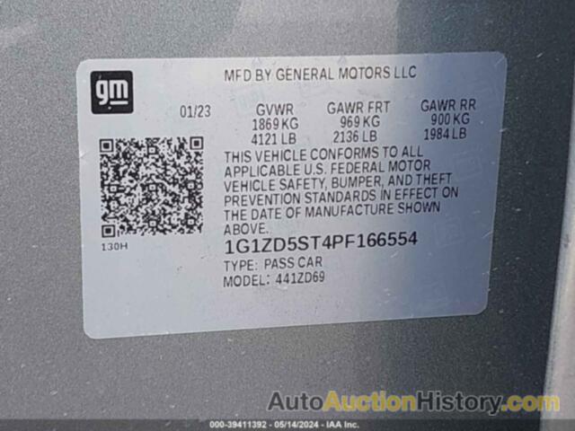 CHEVROLET MALIBU FWD 1LT, 1G1ZD5ST4PF166554