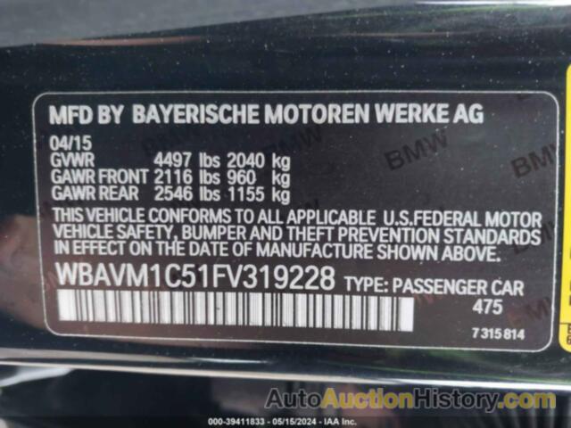 BMW X1 SDRIVE28I, WBAVM1C51FV319228
