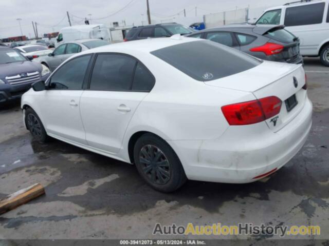 VOLKSWAGEN JETTA 2.0L S, 3VW2K7AJ5CM405370