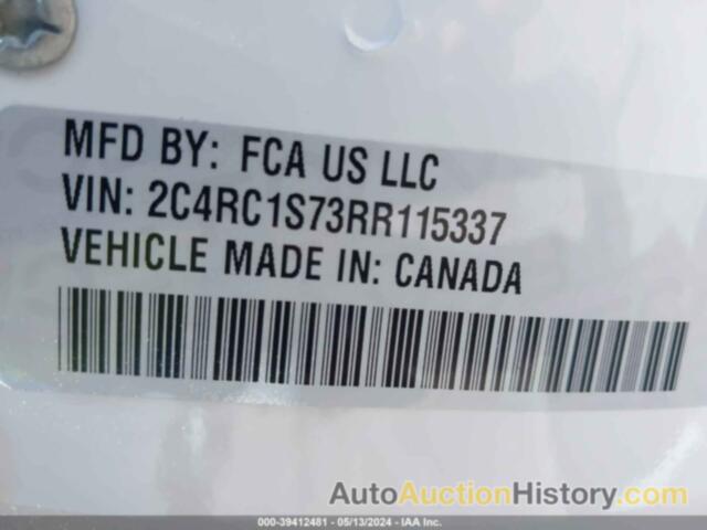 CHRYSLER PACIFICA HYBRID SELECT, 2C4RC1S73RR115337