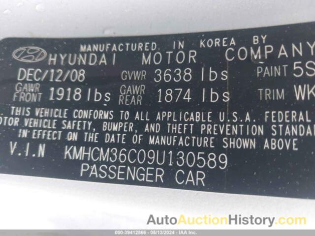 HYUNDAI ACCENT GS, KMHCM36C09U130589