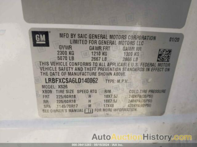 BUICK ENVISION FWD ESSENCE, LRBFXCSA6LD140062