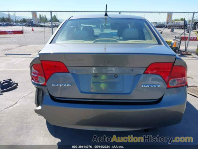 HONDA CIVIC HYBRID, JHMFA36287S012685