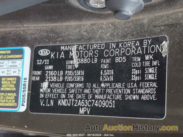 KIA SOUL +, KNDJT2A63C7409051