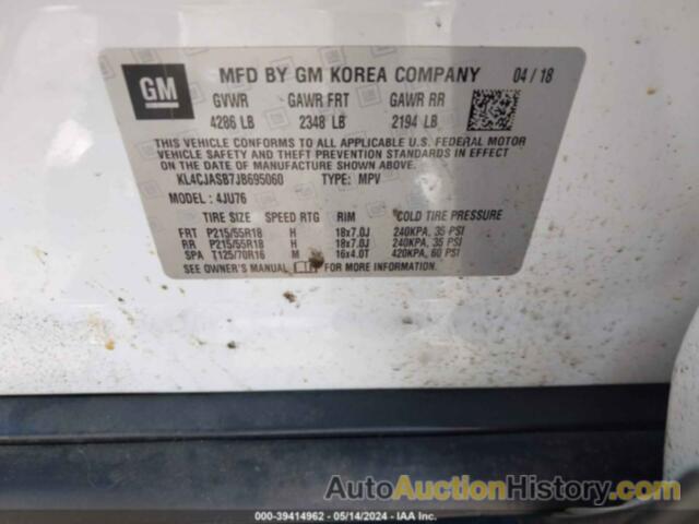 BUICK ENCORE PREFERRED, KL4CJASB7JB695060