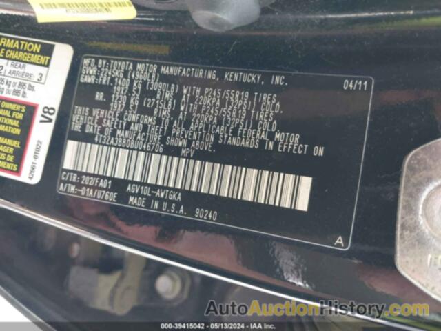 TOYOTA VENZA, 4T3ZA3BB0BU046706