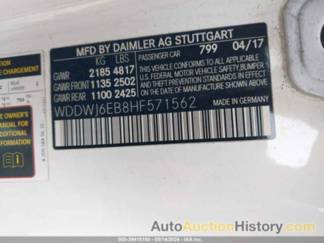 MERCEDES-BENZ C 43 4MATIC AMG, WDDWJ6EB8HF571562