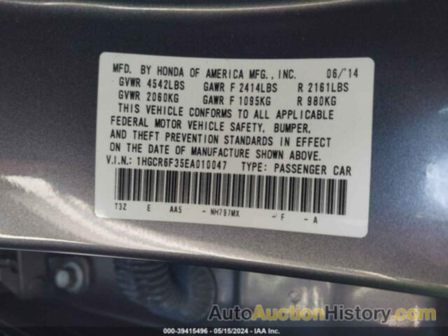 HONDA ACCORD HYBRID, 1HGCR6F35EA010047