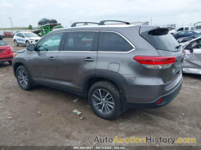 TOYOTA HIGHLANDER HYBRID XLE, 5TDJGRFH3KS069539