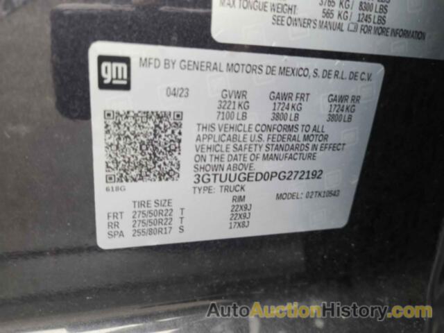 GMC SIERRA 1500 4WD  SHORT BOX DENALI, 3GTUUGED0PG272192
