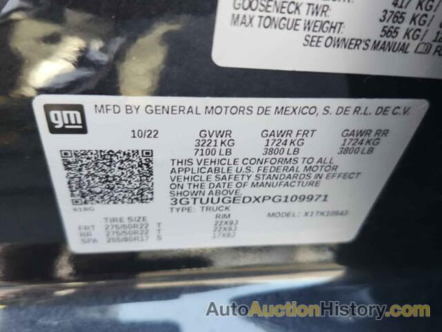 GMC SIERRA 1500 4WD  SHORT BOX DENALI, 3GTUUGEDXPG109971