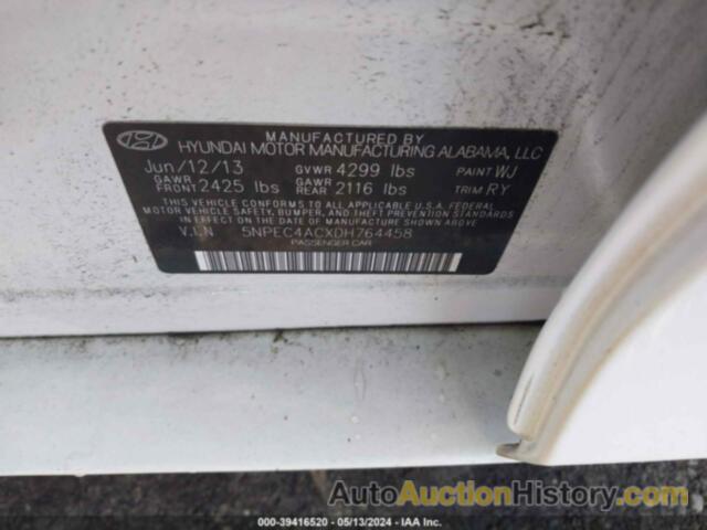 HYUNDAI SONATA SE, 5NPEC4ACXDH764458