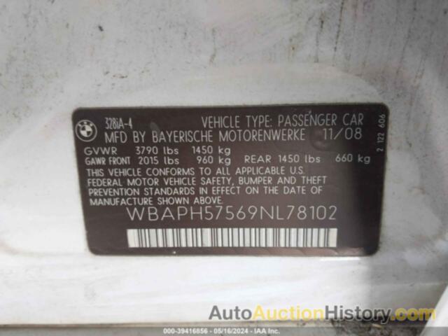 BMW 328I I SULEV, WBAPH57569NL78102
