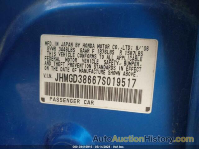 HONDA FIT SPORT, JHMGD38667S019517