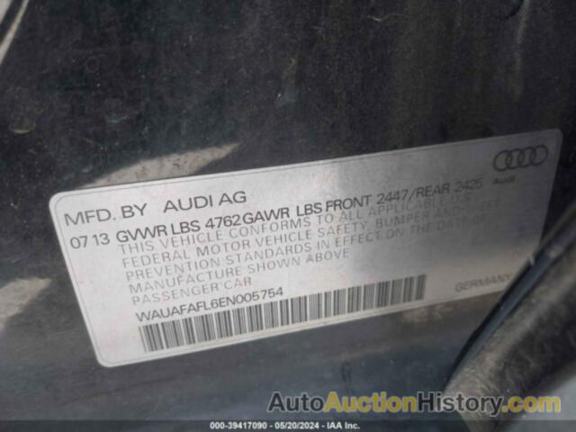 AUDI A4 2.0T PREMIUM, WAUAFAFL6EN005754