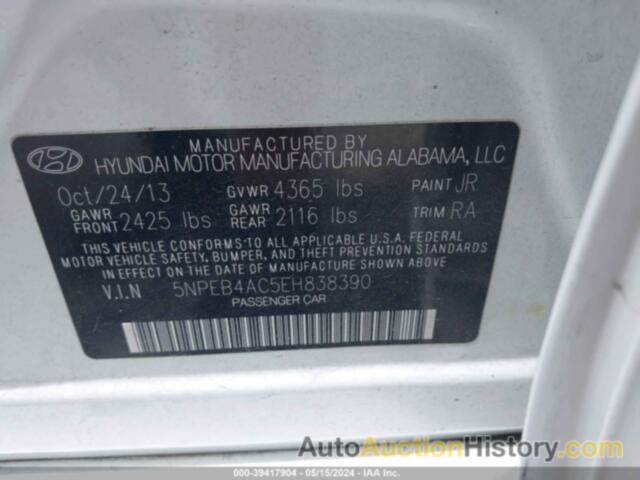 HYUNDAI SONATA GLS, 5NPEB4AC5EH838390