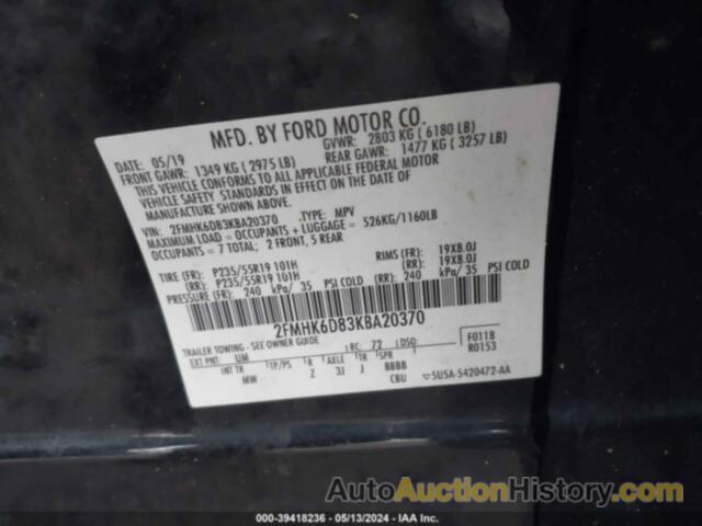 FORD FLEX LIMITED, 2FMHK6D83KBA20370