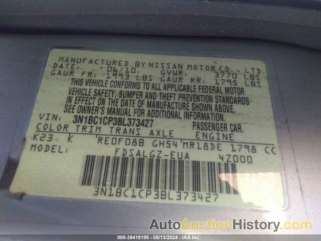 NISSAN VERSA 1.8SL, 3N1BC1CP3BL373427