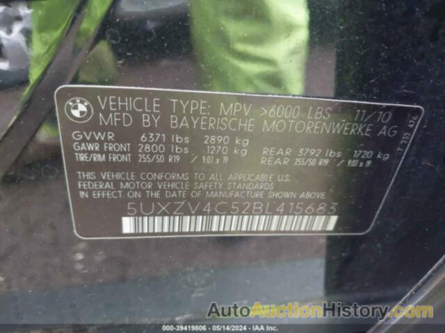 BMW X5 XDRIVE35I, 5UXZV4C52BL415683