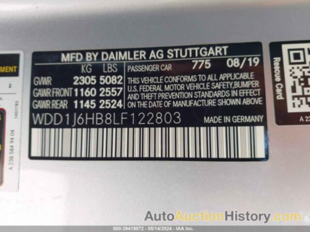 MERCEDES-BENZ E 450 450, WDD1J6HB8LF122803