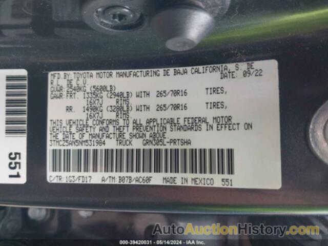 TOYOTA TACOMA TRD OFF ROAD, 3TMCZ5AN5NM531984