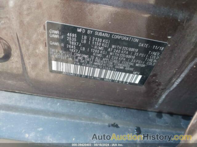 SUBARU OUTBACK 2.5I LIMITED, 4S4BSANC7K3269704