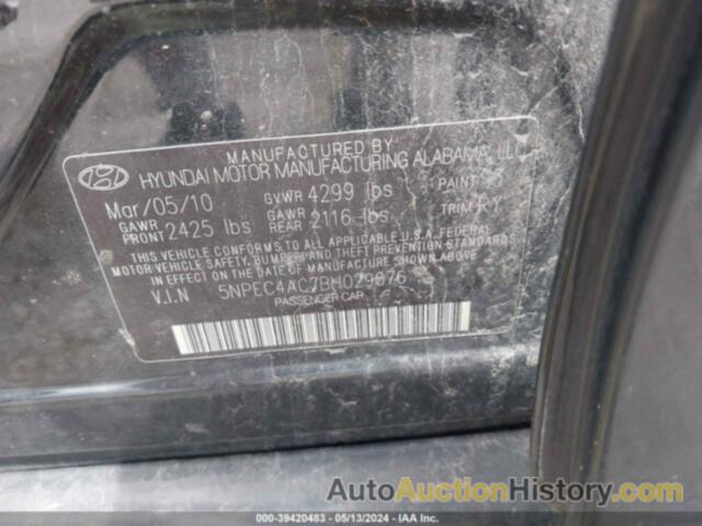 HYUNDAI SONATA SE, 5NPEC4AC7BH029076