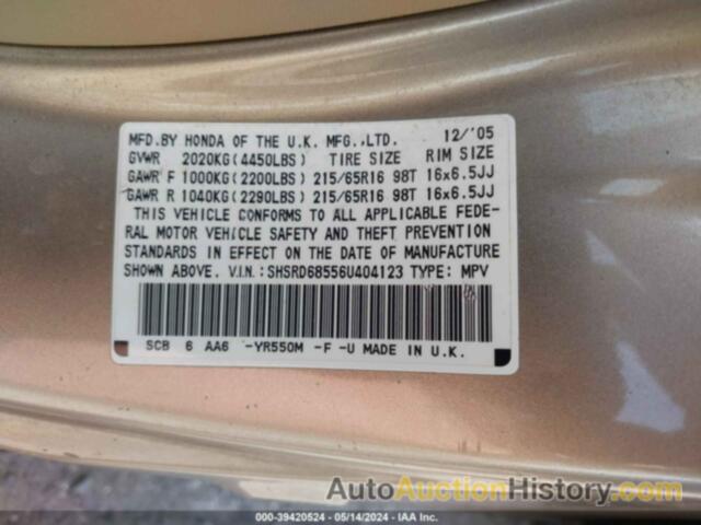 HONDA CR-V LX, SHSRD68556U404123