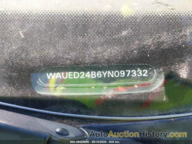 AUDI A6 2.7T, WAUED24B6YN097332