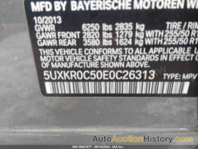 BMW X5 XDRIVE35I, 5UXKR0C50E0C26313