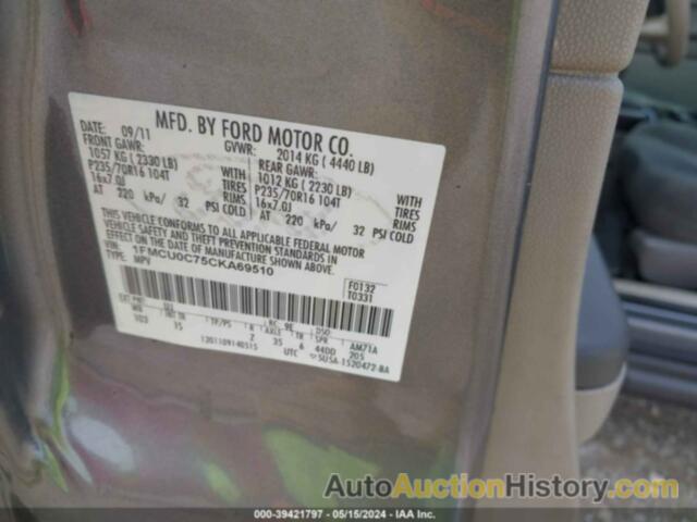 FORD ESCAPE XLS, 1FMCU0C75CKA69510