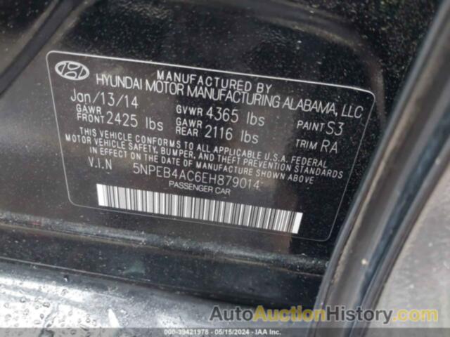 HYUNDAI SONATA GLS, 5NPEB4AC6EH879014