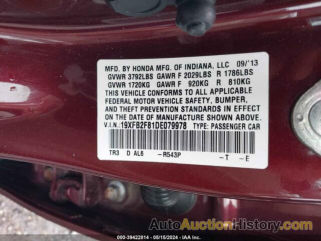 HONDA CIVIC EX, 19XFB2F81DE079978