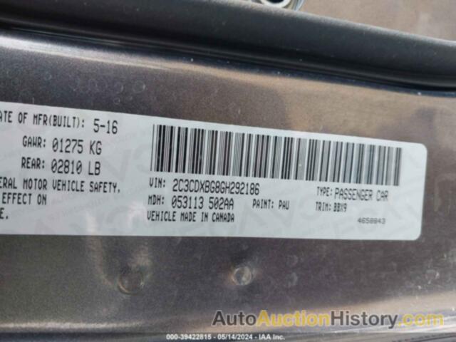 DODGE CHARGER SE, 2C3CDXBG8GH292186